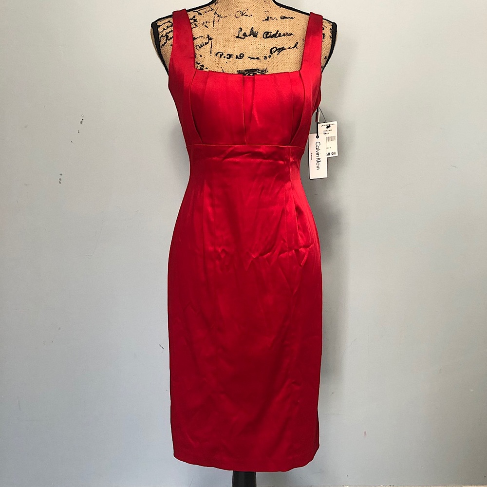 NWT! Calvin Klein Square Neck Dress Size 6